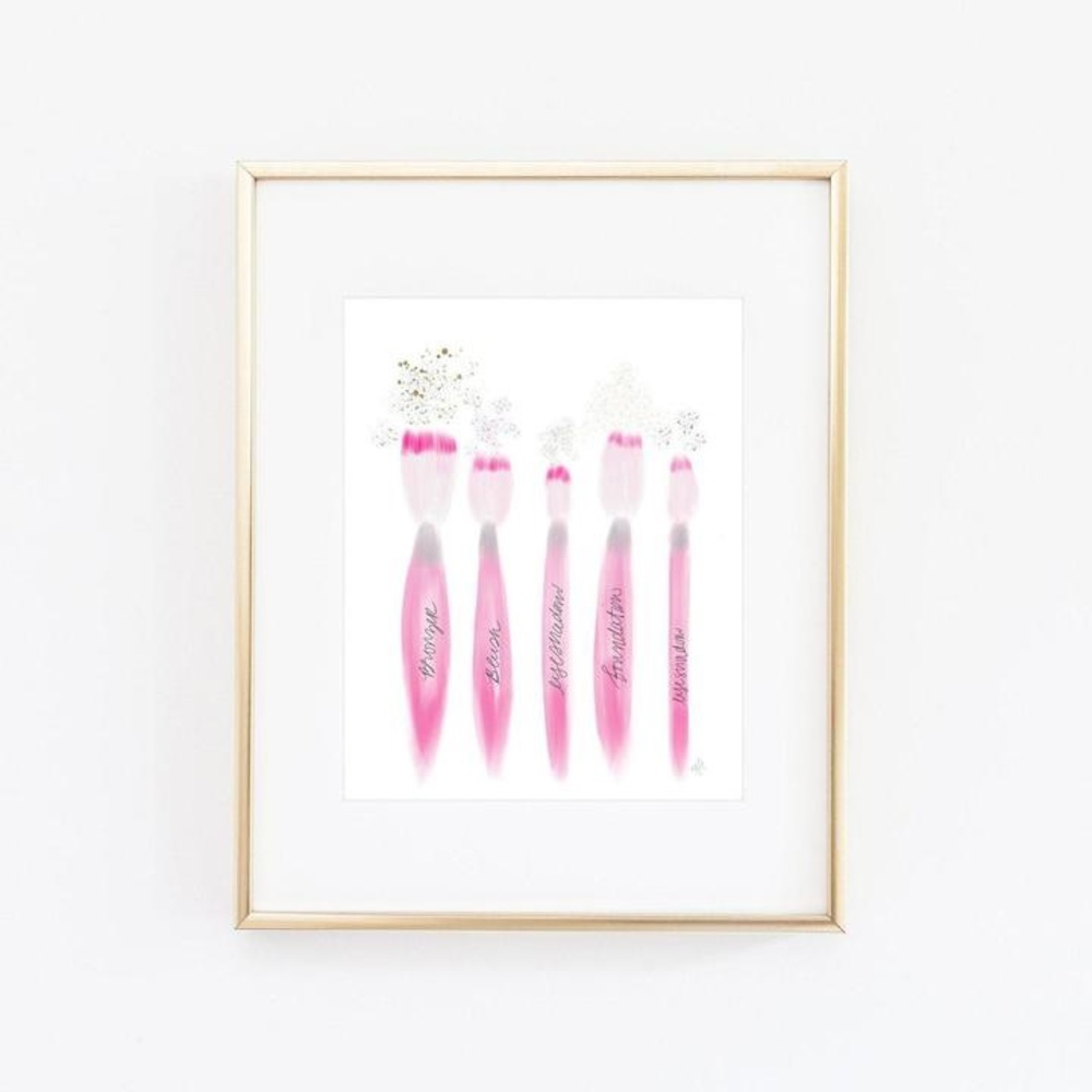 BOGO - Buy 1 get 1 Free Makeup Brush 8 x 10 Art Print